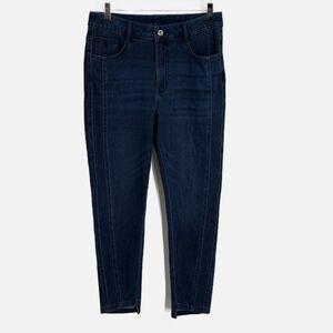 Halara Flex Denim Jeans Jeggings Medium Blue Step Hem Stretch Jeans NEW